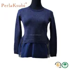 Customization Striped Wool Round Neck Jacquard Knitting Sweater