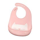 Wholesale Silicone Bibs Kids Adjustable Feeding Apron Burp Cloths Toddler