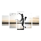 Love story unframed canvas painting 5 pieces wall art oil painting