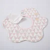 100% cotton 360 rotate washable waterproof pink geometric spot print extra large new born baby pullover bibs in stock