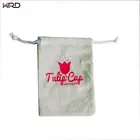 Custom Logo Printed 100% Cotton Small Pouch For Jewelry