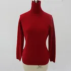 Special Design High Collar Thick Winter Women red cashmere Pullover Knitted Sweater