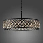 black round crystal pendant lamp contemporary restaurant chandelier