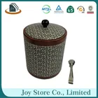 China Supplier Hot Selling KTV / Hotel / Wine Bar / Pub Leather Facing Stainless Steel Ice Bucket
