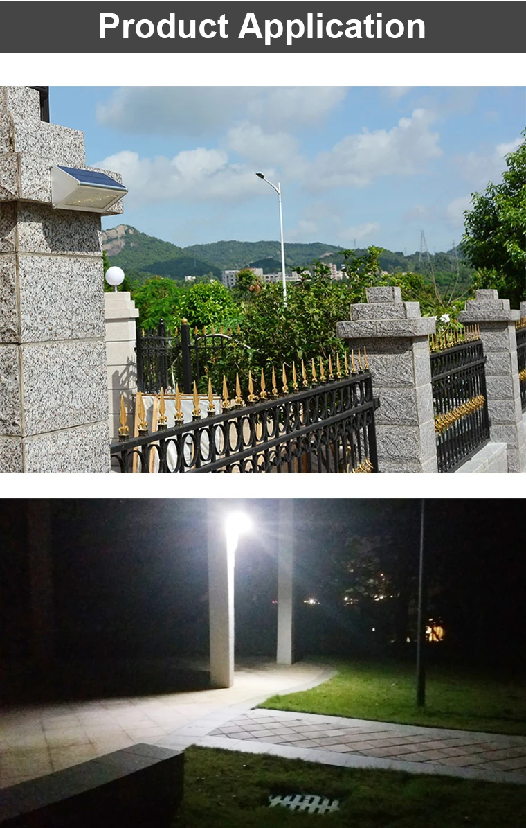 Hot Sale IP65 Waterproof Garden Night Light 6W Motion Sensor Solar LED Outdoor Wall Light