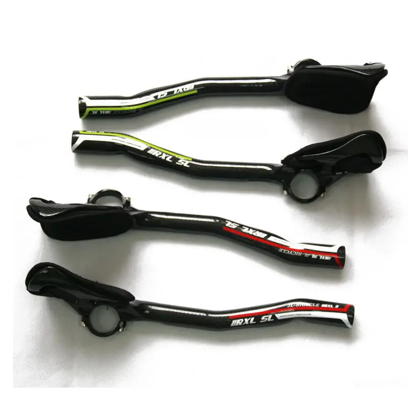 RXL SL Bicycle Carbon aero Bars TT Bar Ends Bicycle Handlebars Extenders Bicycle 3K Matte Gray 340mm Triathlon Bicycle Extender (1)