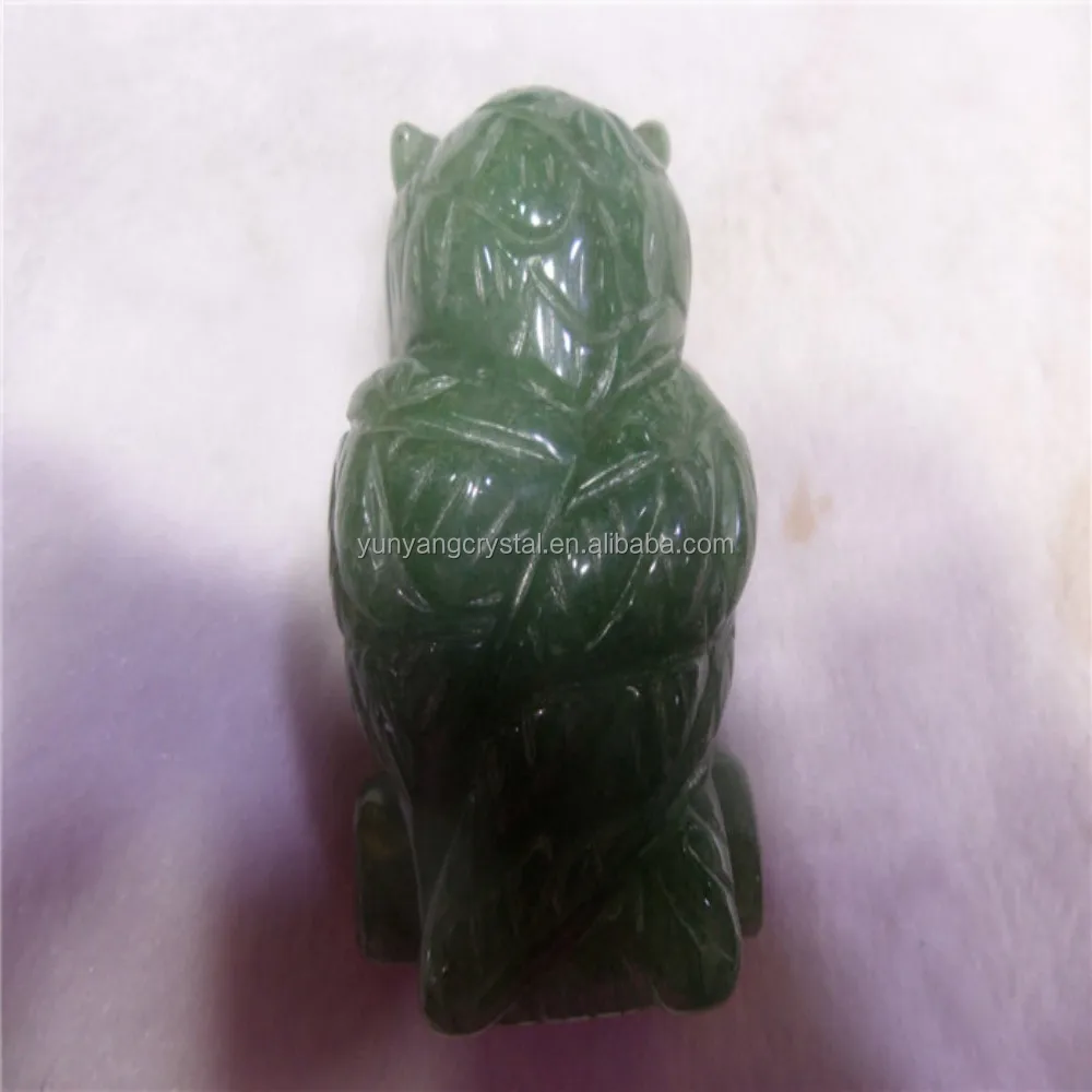 small engraved crystal stone owl figurines for gift