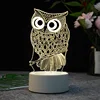 Owl 3D table lamp children's bedroom creative gift scarecrow acrylic transparent night lamp