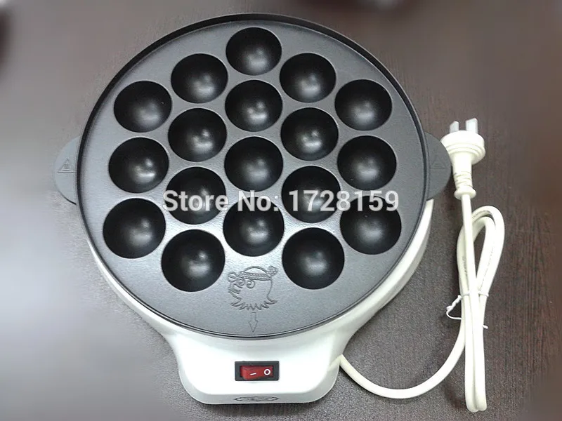 Free Shipping Household 220V 650W 40MM Electric Small Octopus Balls Octopus Grill Plate 18 Small Takoyaki Machine
