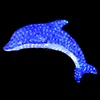 Hot sell customized shape 3D dolphin LED sculpture for festival lighting displays