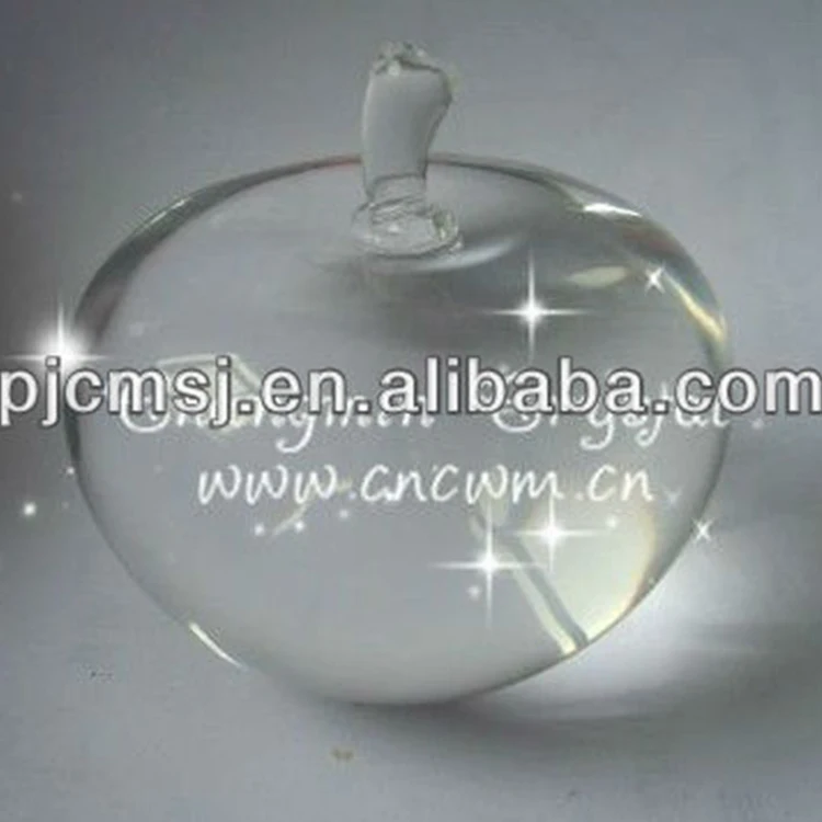 transparent crystal decoration apple for wedding favors