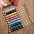 new design ball pen custom metal floater glitter pen diy barrel empty tube ballpoint pen with marble grain