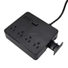 Guangzhou factory supply 3 usb 3.1A max charging port 4 way / gang electrical us power extension socket