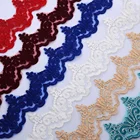 Custom color lace trimming cord embroidered dantel african lace fabrics