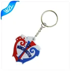 Custom 3d logo car keyrings soft pvc keychain, rubber keychain wholesale