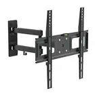 Lcd tv wall mount with 400*400mm vesa, 180 degrees swivel single arm tv wall mount bracket, up to 77lbs Load Capacity