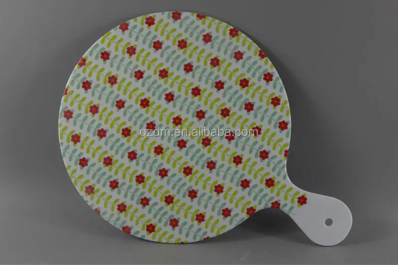 Food Grade Round Melamine Cutting Board With Handle