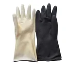 80g industrial black outside and white inside SUN safety working black latex rubber glove