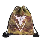 Eco-friendly pokemon go cartoon polyester nylon oxford swimming sport pack gym pack drawstring bag