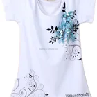 Custom brand summer women loose knitted jersey t shirts