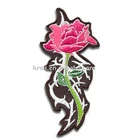 Diy Decorative Rose Flower Embroidery Patches Fabric Badge Stickers For Cloth