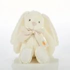 2019 new design custom pink long-eared stuffed soft rabbit with scarf bunny toy