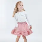 Princess Ruffle Child Tutu Skirt Baby New Fashion Tutu Skirts Girls Tulle Skirt Wedding Dresses Ballet Pettiskirt