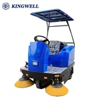 KW-1400C Ride On Type Road Sweeper Outdoor Floor Sweeper For Cleaning Warehouse With CE