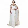 Modest Evening Dresses with Shawl Ladies Mermaid Formal Long Gown Luxury Special Occasion Evening Wear Dress
