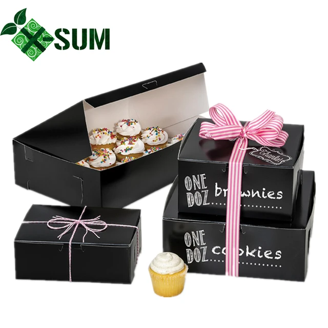 hot sell customized food grade black color cute packaging box