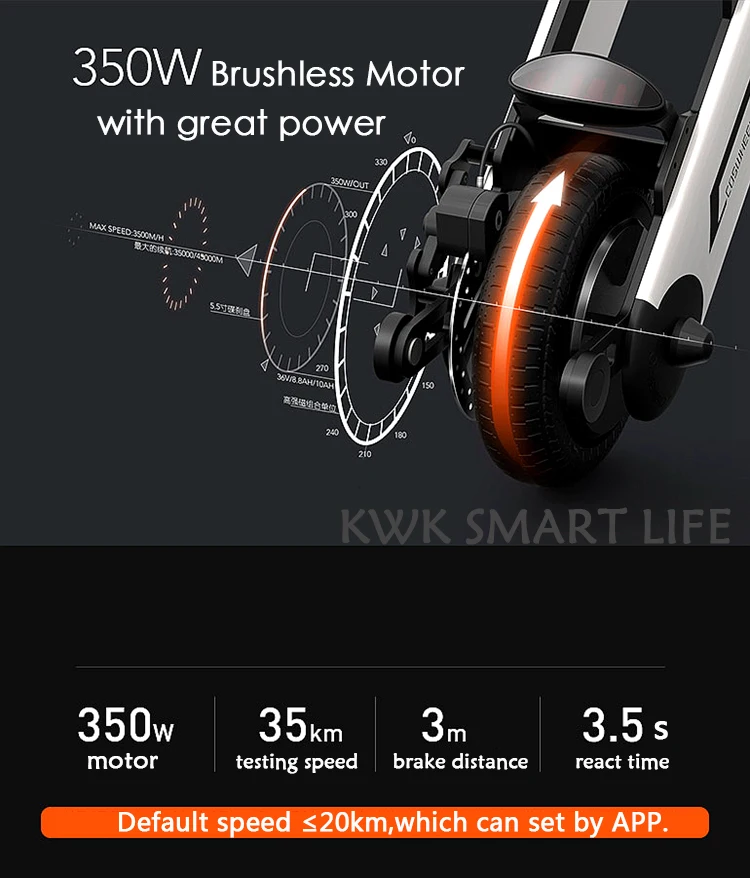 Top COSWHEEL A-ONE X 10inch   30KM Foldable Electric Scooter Portable Mobility Scooter  Adults Electric Bicycle 3