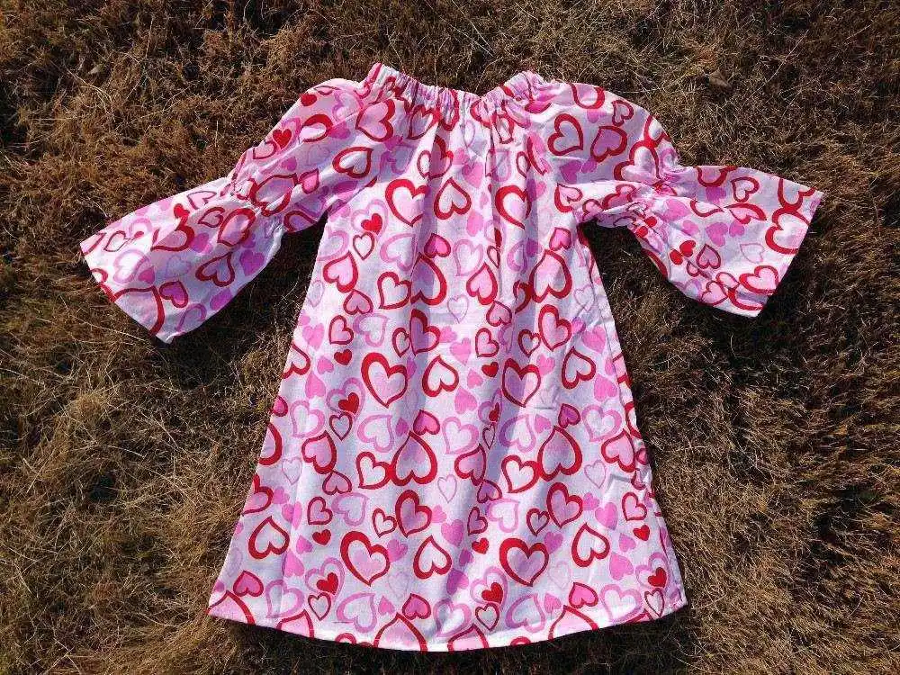 baby girls heart dress valentines dress with matching headband and chunky necklace set
