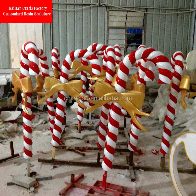 Hot Fiberglass Candy Cane Statue For Christmas Holiday Buy Candy