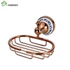 Wholesale Brass Luxury Rose Gold Bathroom Wall Mount Soap Holders Soap Dishes