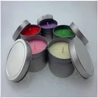 Soy Scented colored votive tin candle