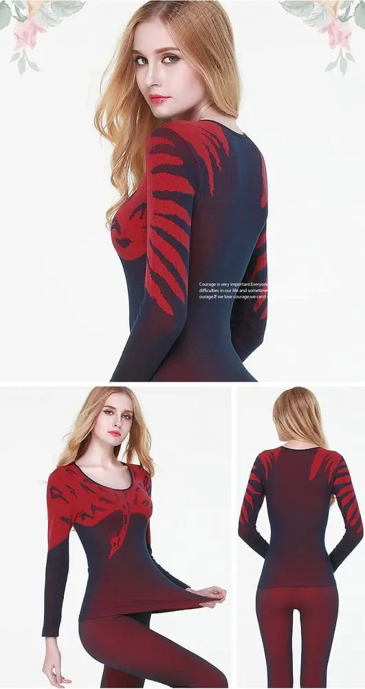 Custom 2016 cheap new female Ms women fashion sey beauty care thin seamless Thermal underwear set body shaping autumn winter lon