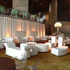 Crystal Button sofa chair Collection in white theme room