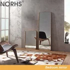 Norhs radian big wall decorative metal framed gold mirrors for bathroom and home decoration