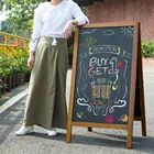 Freestanding Country Rustic Style Message Memo Chalkboard Sign / Sidewalk A-Frame Chalk Sandwich Board