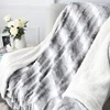Super Soft Faux Fur Blanket Warm PV Fleece Blankets Reversible With Sherpa Shaggy Fuzzy Fur Brushed Bed Blanket Throw