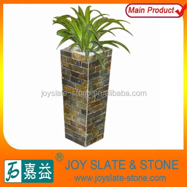 Large stone mosaic flowerpots plant basin for interior decoration