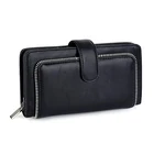 Custom Women Genuine Leather Wallet RFID Blocking Large Capacity Lady Card Holder Purse