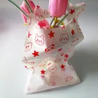 24.5x43cm Disposable Plastic PE Baby Bibs With Printing