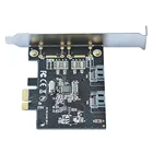 DIEWU 6Gbps PCI express 4X Ethernet to SATA 3.0 Expansion Controller card PCIE TO SATA3 riser Card
