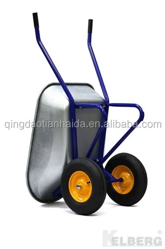 Kelberg 2-Rad Schubkarre 150L-250KG Baukarre Gartenkarre Tiefmulde Vollgummi