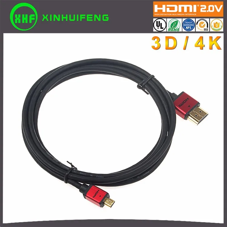 OEM Length Gold Plated HDMI Male to Type D Micro Female Cable supporting 1080P - ANKUX.COM