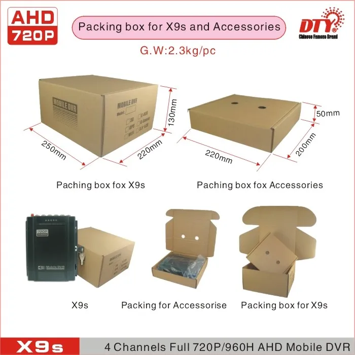 3G 4CH HDD MDVR support panic button, ahd CAR DVR Bult in GPS, Real Time Surveillance car Blackbox ,X9s(3G&GPS)
