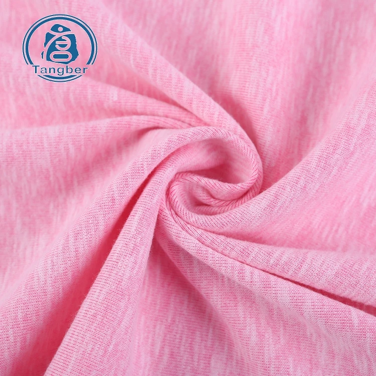 Trade assurance pink color cationic polyester interlock stretch fabric for dress