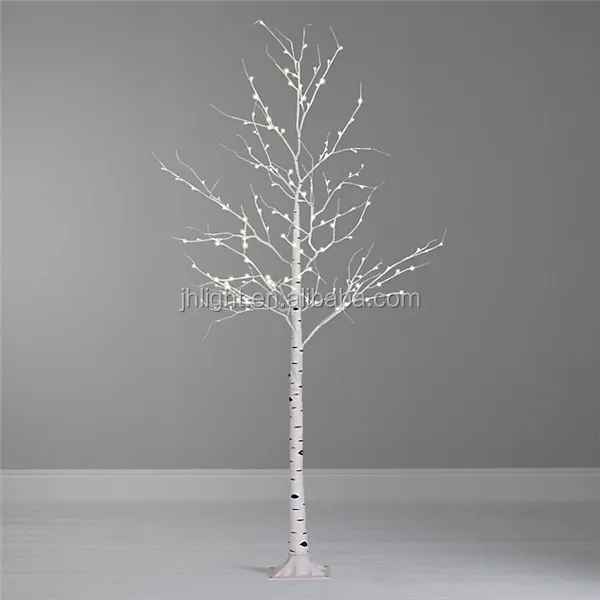 Contemporary Pre Lit Indoor Outdoor White Twig Christmas Tree