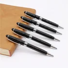 luxury black hotel&resorts metal roller twist ball pen with custom logo